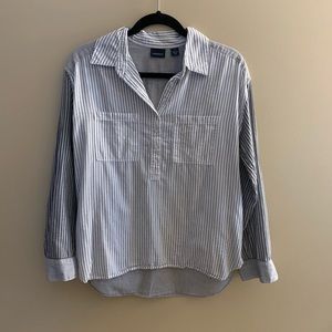 Westbound Color Block Striped Shirt